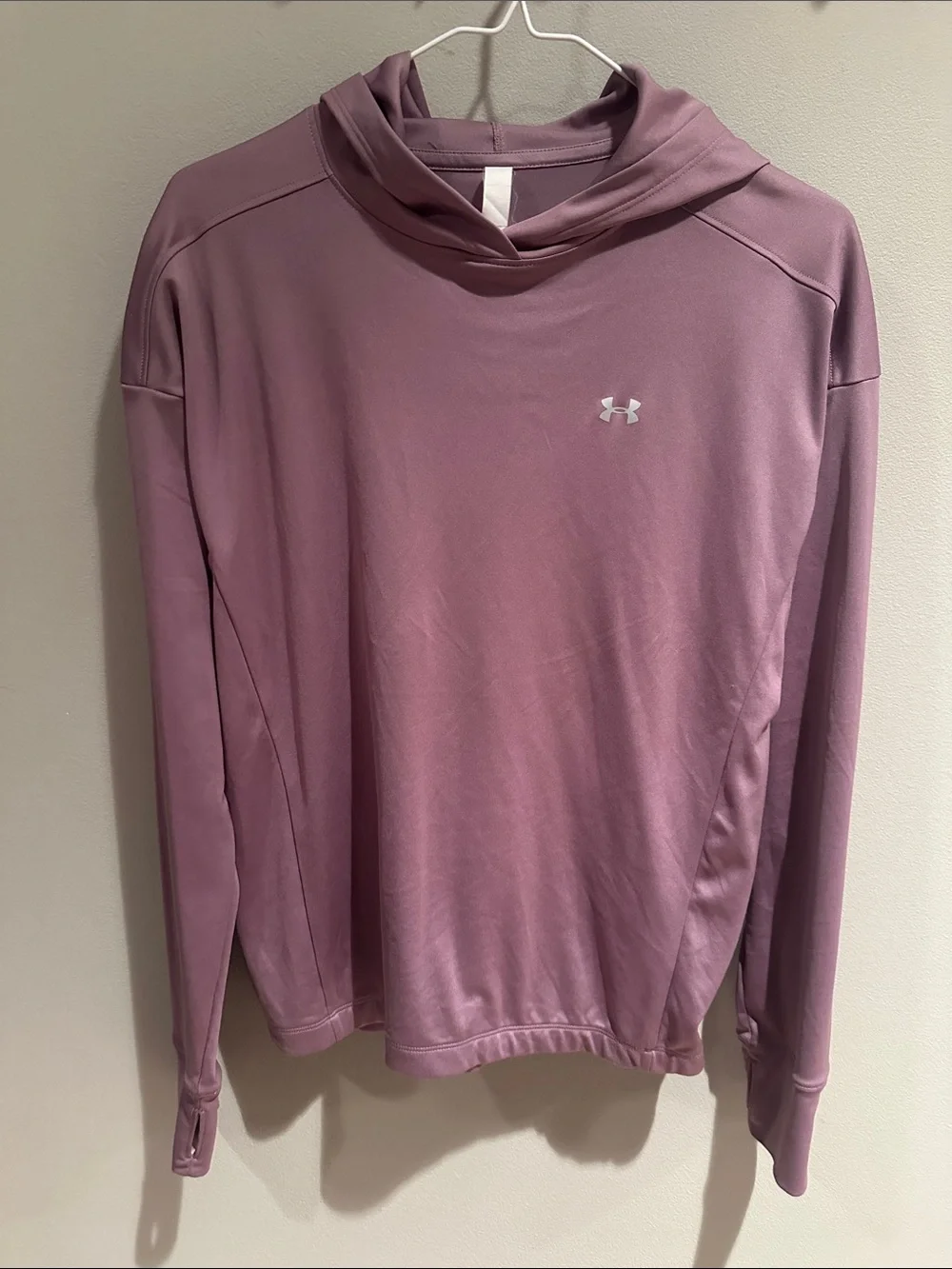 Under Armour Women's Mauve Pullover Hooded Performance Top